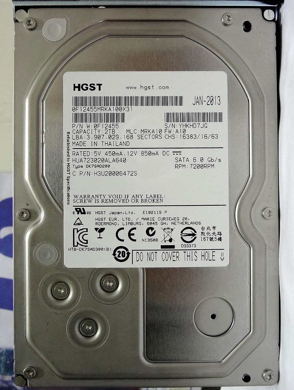 HDD WD Ultrastar 12 TB SATA 7200rpm 3.5" Enterprise